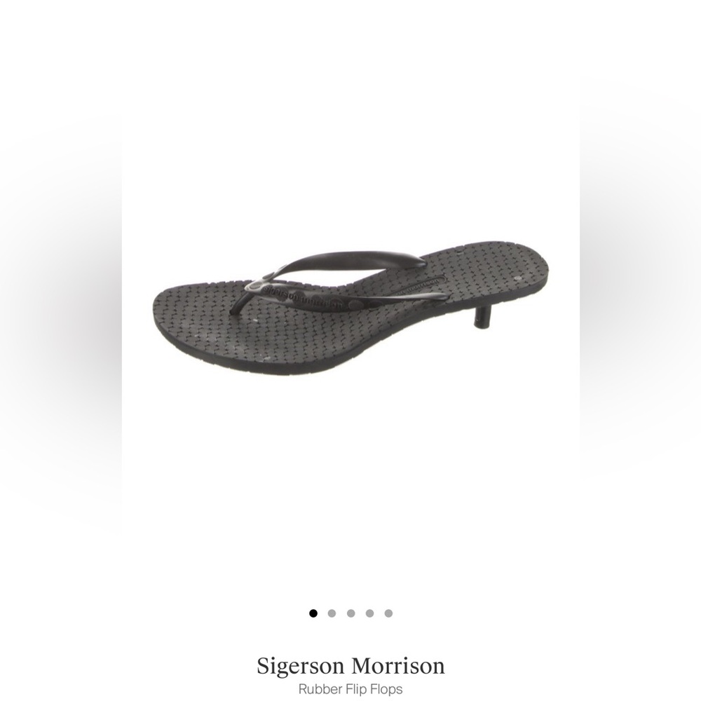 ISO! Do not buy! I’m looking for the Sigerson Morrison rubber flip flop sandals